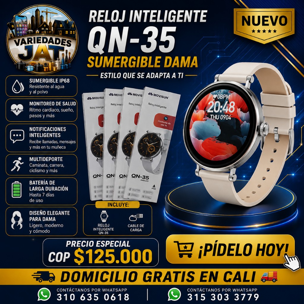 Reloj inteligente QN-35 para dama