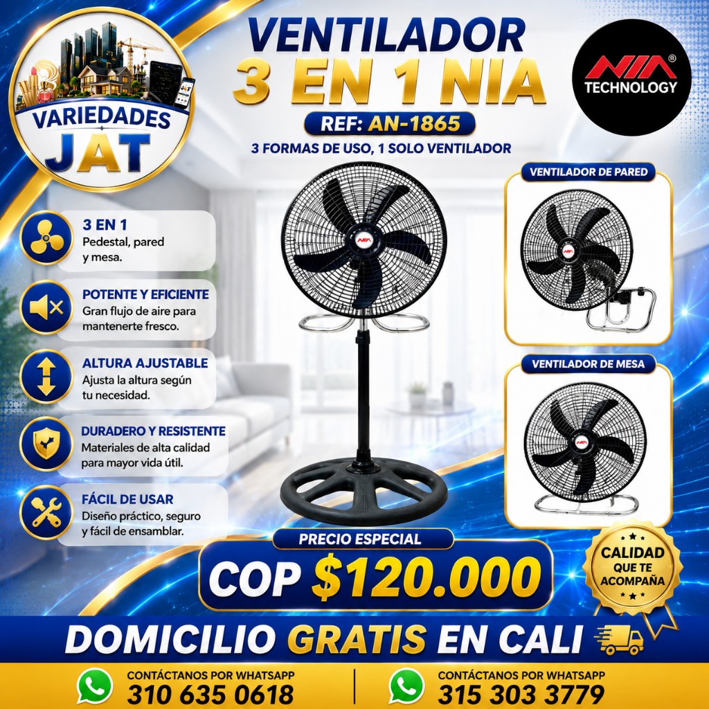 Ventilador NIA 3 en 1