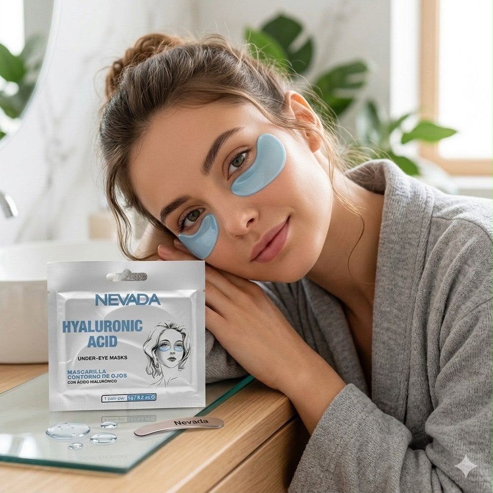 💙PARCHES CONTORNO DE OJOS NEVADA💙* Dale un descanso a tu mirada con estos parches hidratantes, ideales para refrescar y revitalizar el contorno de los ojos. Su fórmula con ácido hialurónico ayuda a hidratar profundamente, suavizar la apariencia de líneas finas y disminuir la sensación de ojos cansados, dejando la piel más fresca, luminosa y suave.