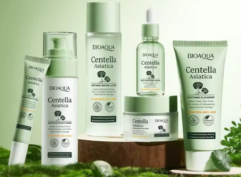 Contorno de Ojos Minimiza ojeras y líneas finas para una mirada fresca. *Serum de Ácido Hialurónico* Hidrata la piel, proporcionando una apariencia más joven y radiante. *Jabón Facial* Limpia suavemente, eliminando impurezas para una piel fresca y suave. *Crema Hidratante* Nutre e hidrata la piel, manteniéndola suave y saludable. *Loción Facial* Aporta hidratación y suavidad a la piel. *Tónico Facial* Prepara la piel para una absorción óptima, dejándola tonificada y equilibrada