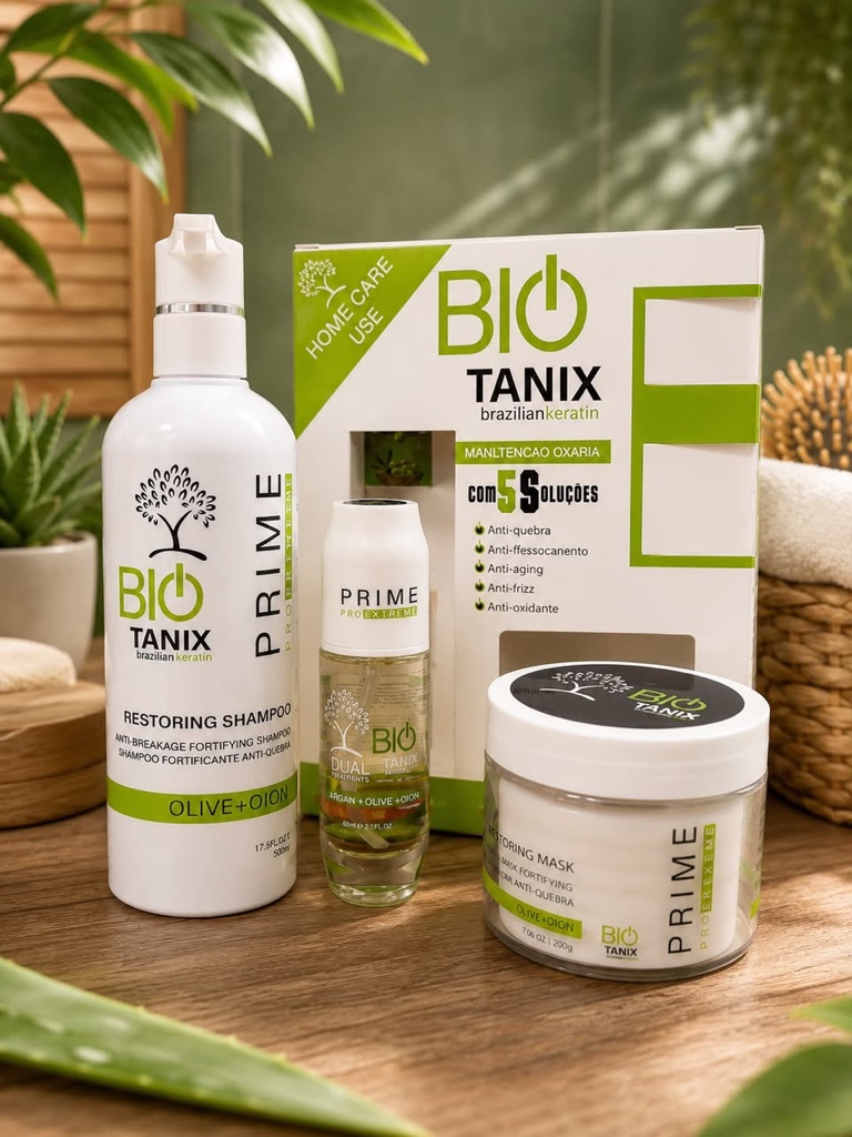*💚Set de cuidado capilar bio Tanix💚* Una rutina completa para un cabello más fuerte, suave y saludable!   • Shampoo: limpia delicadamente mientras fortalece la fibra capilar. • Dual Treatment: hidrata, nutre y ayuda a controlar el frizz. • Mascarilla: repara profundamente, aporta suavidad y brillo.  Kit 5 Soluciones: ayuda a combatir el quiebre, la resequedad, el frizz y los signos de daño, dejando el cabello más manejable y revitalizado.