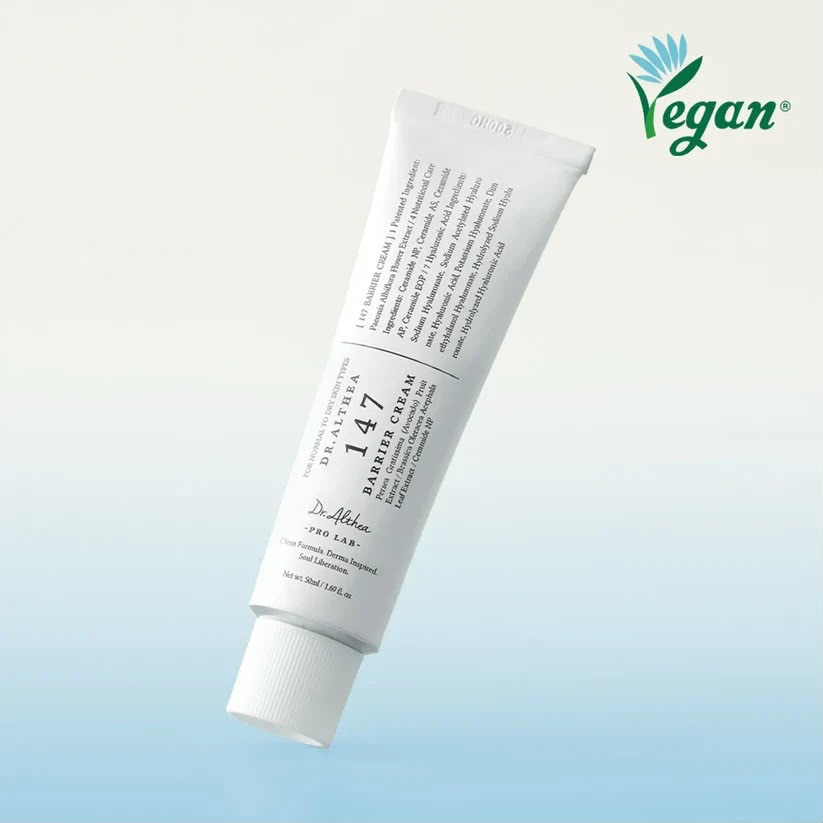 Dr. Althea - 147 Barrier Cream🫧🤍 Diseñada para mejorar la barrera cutánea, nutrir la piel y brindar una hidratación intensa. Incorpora un ingrediente patentado, el extracto de flor de Paeonia Albiflora, junto con componentes nutritivos como el extracto de aguacate y tocoferol.