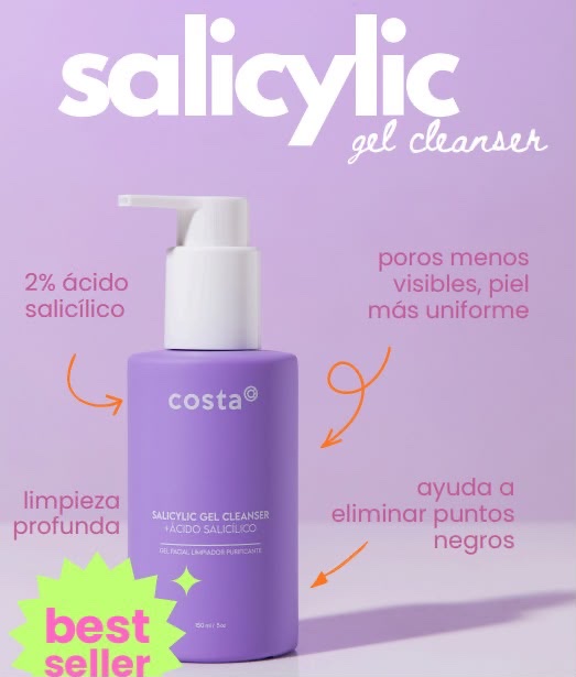 Gel limpiador salicílico💜🫧 Adiós impurezas, hola piel fresca 🌿 Un gel limpiador con 2% de ácido salicílico que limpia profundamente, controla el exceso de grasa y ayuda a prevenir imperfecciones, sin resecar tu piel.”