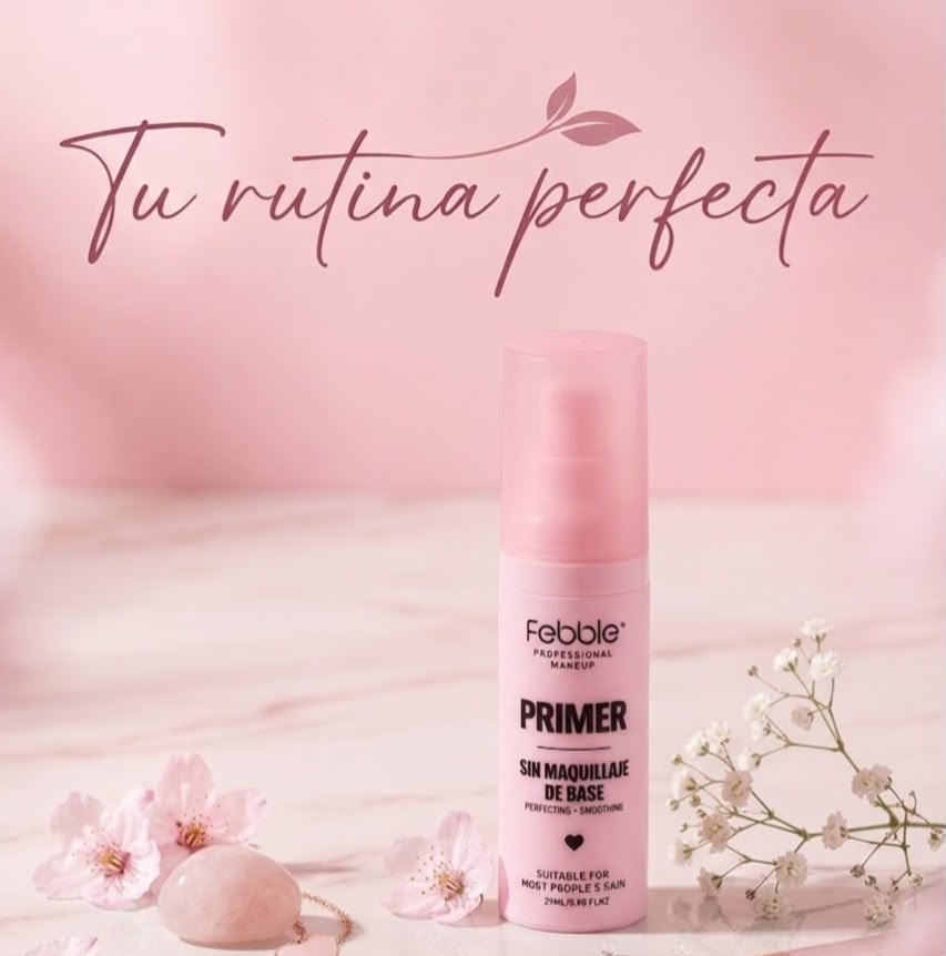 Primer Sin Maquillaje de Base de Febble🩷 🧴 Efecto: Alisa (Smoothing) y perfecciona (Perfecting) la textura del rostro al instante.  ✨ Minimiza la apariencia de poros para que tu piel se vea supersana.  💕 Adecuado para la mayoría de tipos de piel.