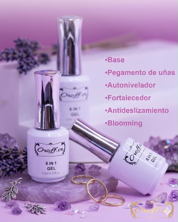 Gel De Uñas 6 En 1💅🏼 es un producto multifuncional diseñado para manicuristas que combina: base, pegamento de uñas (tipo Gel X), autonivelador, fortalecedor, antideslizamiento y efecto floración en una sola fórmula.. Ideal para el refuerzo y construcción ligera de uñas, este gel ahorra tiempo y dinero al integrar múltiples pasos esenciales en un solo paso de aplicación.
