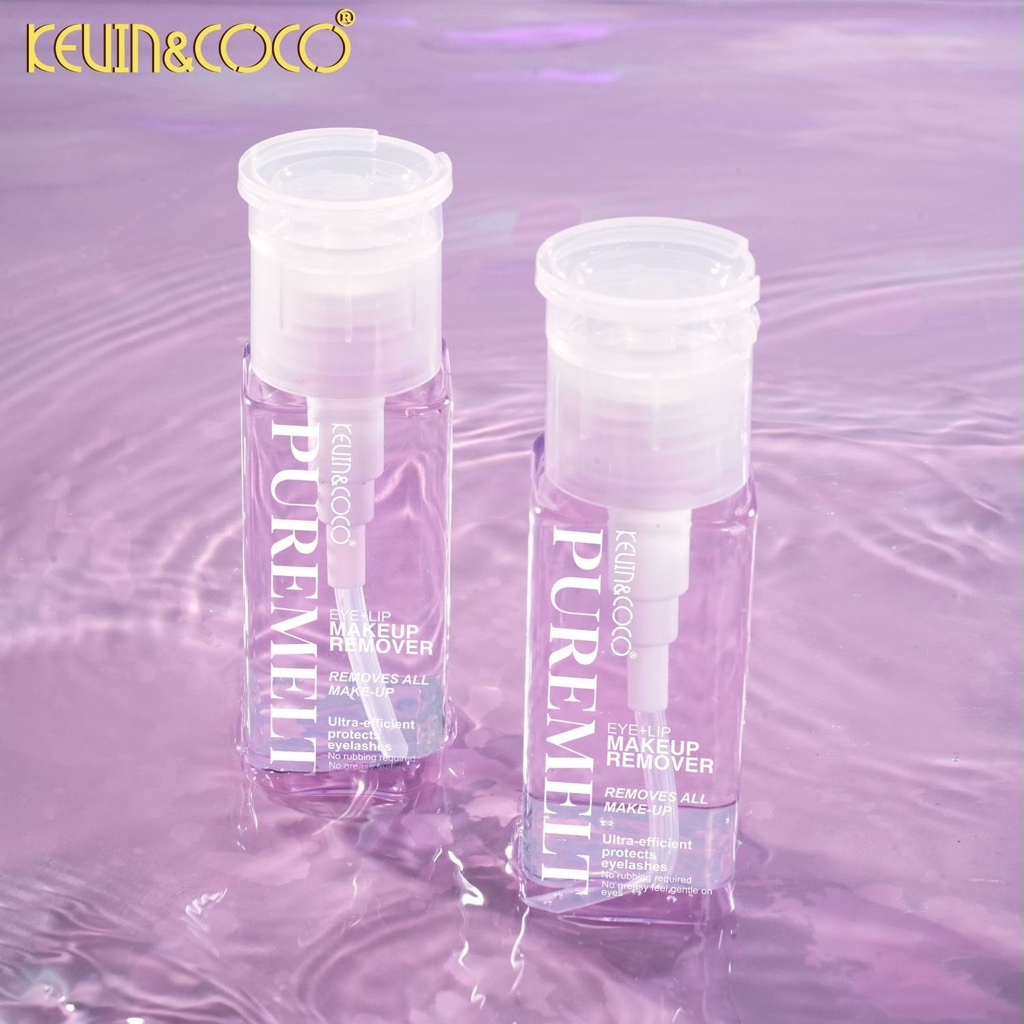 💜DESMAQUILLANTE KEVIN&COCO💜  Un desmaquillante bifásico suave pero eficaz, formulado específicamente para la delicada zona de los ojos y los labios. Disuelve sin esfuerzo incluso el maquillaje más resistente y de larga duración (incluida la máscara de pestañas resistente al agua y el labial de larga duración) sin frotar con fuerza, dejando la piel limpia, fresca y perfectamente hidratada, sin sensación grasa.