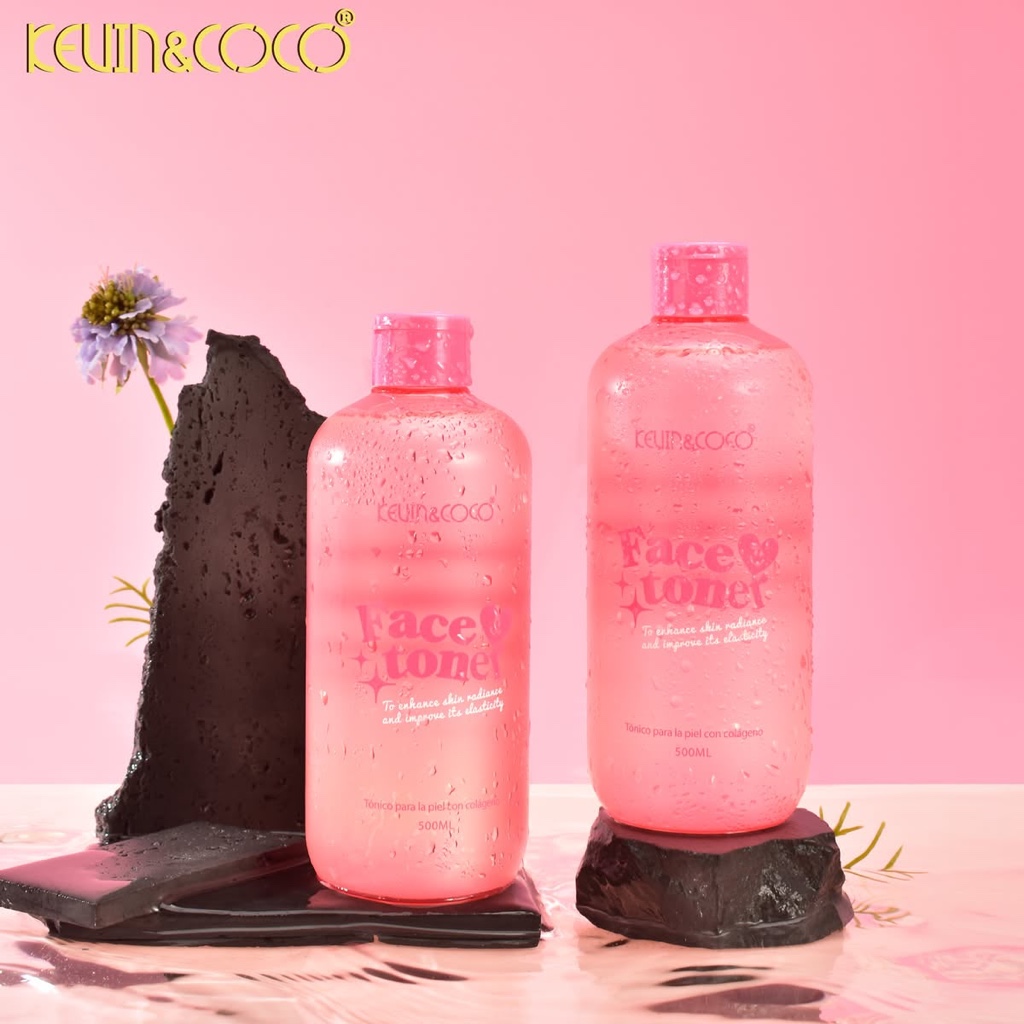 💗Tónico para la piel con colágeno Face Toner KEVIN&COCO 💗El Face Toner Kevin & Coco (500 ml) ayuda a mantener la piel hidratada, suave y con un aspecto más luminoso gracias a su fórmula con colágeno. Su textura ligera refresca al instante y prepara la piel para absorber mejor los siguientes productos de tu rutina.  💗 Hidrata profundamente. 💗 Aporta suavidad y elasticidad. 💗 Refresca y tonifica la piel. 💗 Ideal para usar diariamente después de la limpieza.