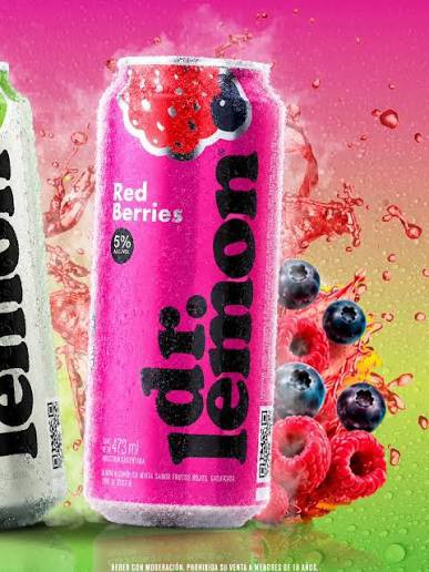 DR. LEMON Red Berries lata 473ml