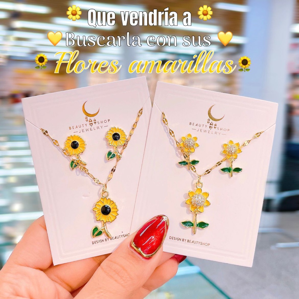 SET CADENA + TOPITO GIRASOL