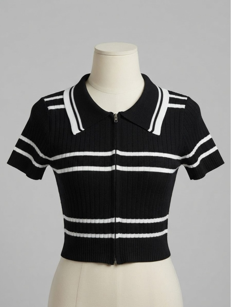 BLUSA ACANALADA C/RAYAS