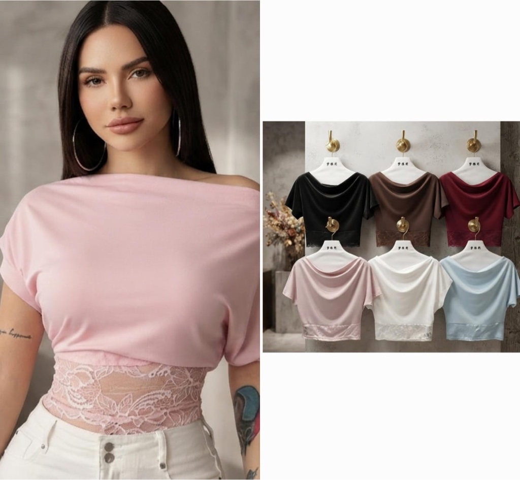BLUSA CASUAL C/ENCAJE