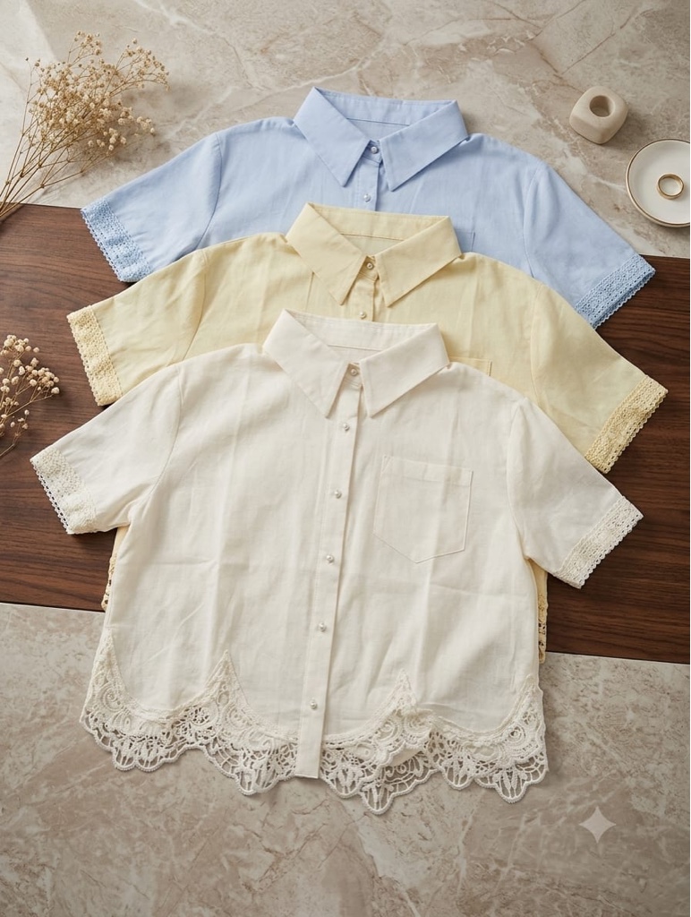 BLUSA DE VESTIR + ENCAJE