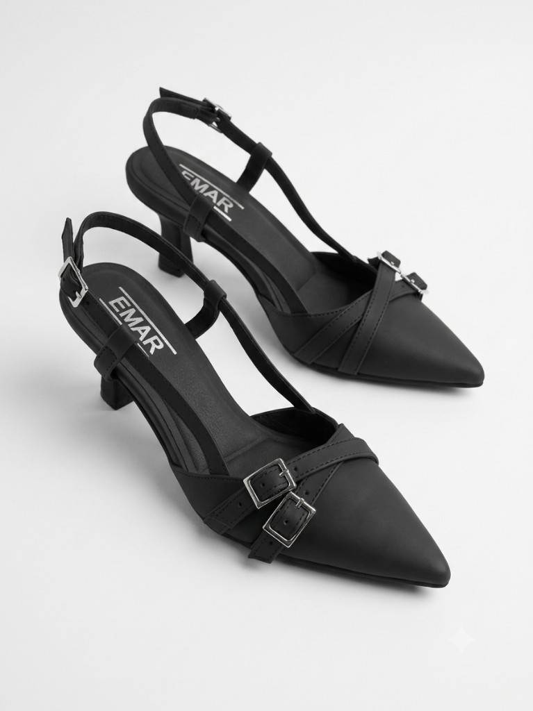 Taco negro mate stiletto (Taco copa - 5.5)