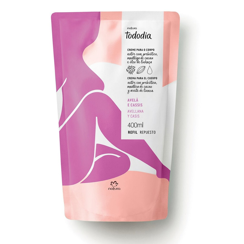 Crema Corporal Avellana y Casis, femenino 400ml Repuesto