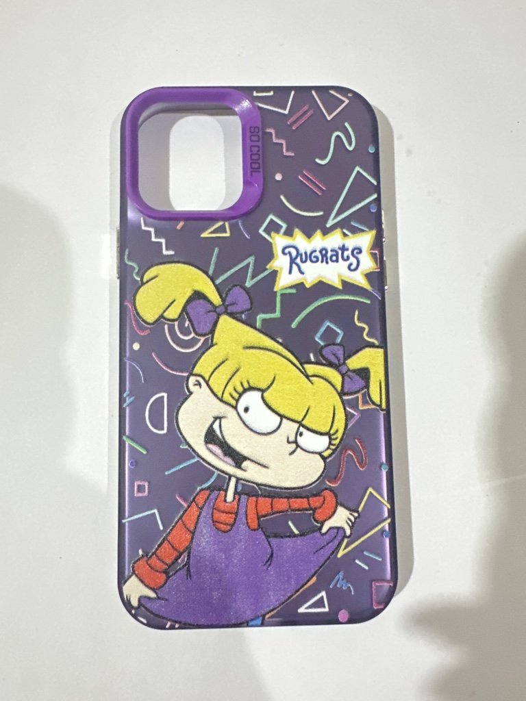 iPhone 12 normal/ 12 pro Rugrats case morado