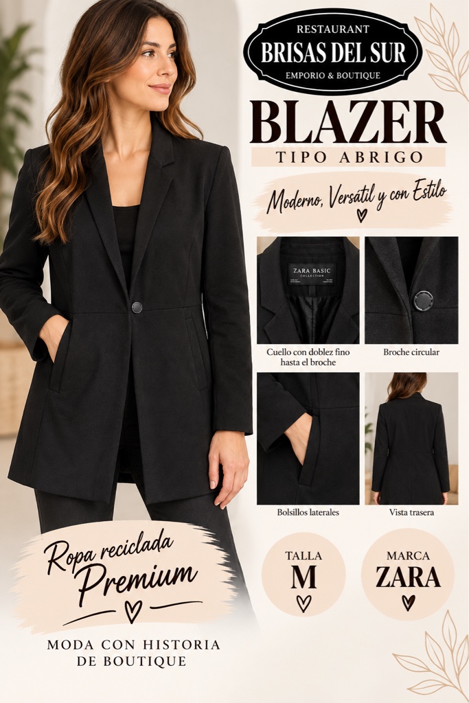 Zara blazer negro