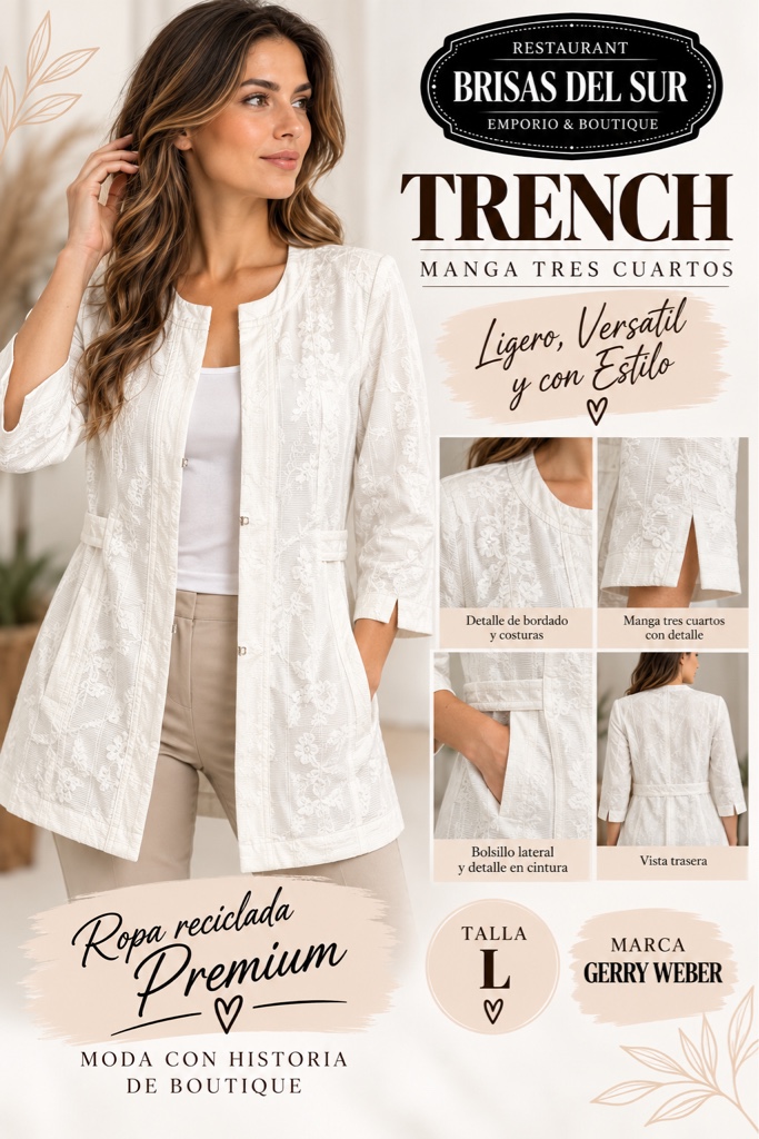 Gerry Weber trench blanco