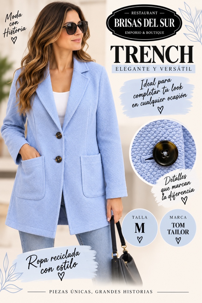 Tom Tailor trench celeste