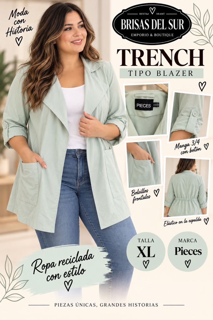 Pieces trench verde