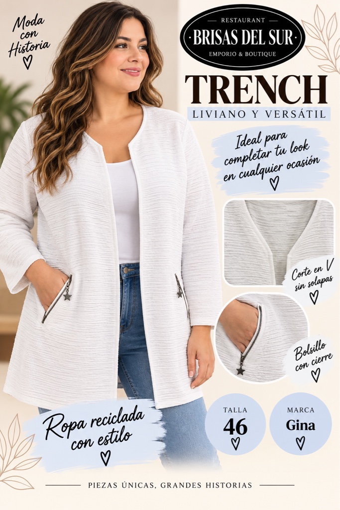 Gina trench blanco