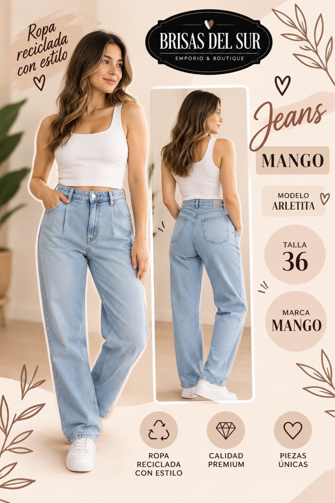 Mango jeans celestes