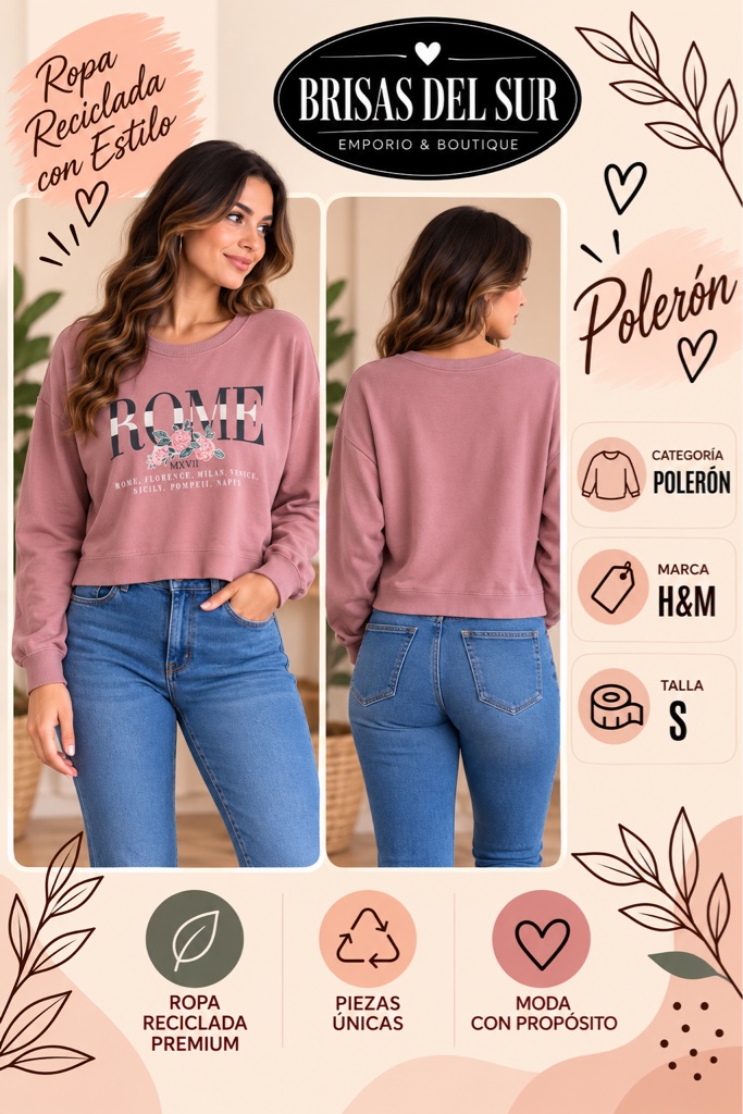 H&M polerón rosado