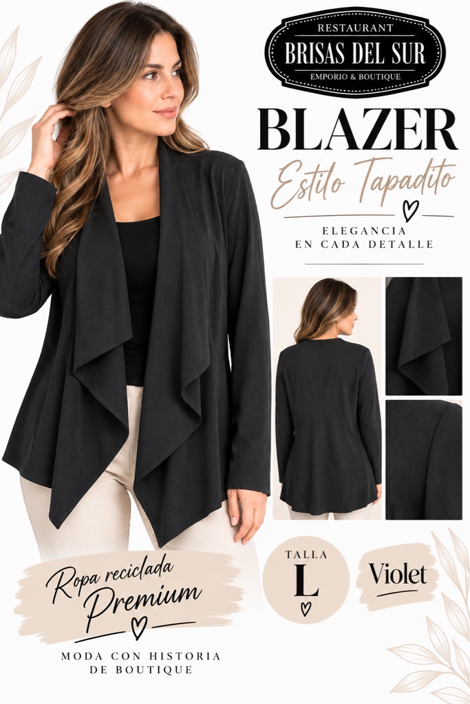 Violet blazer negro