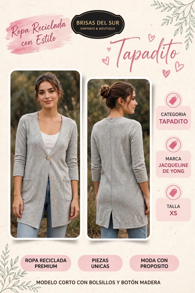 Jacqueline de Yong tapadito gris