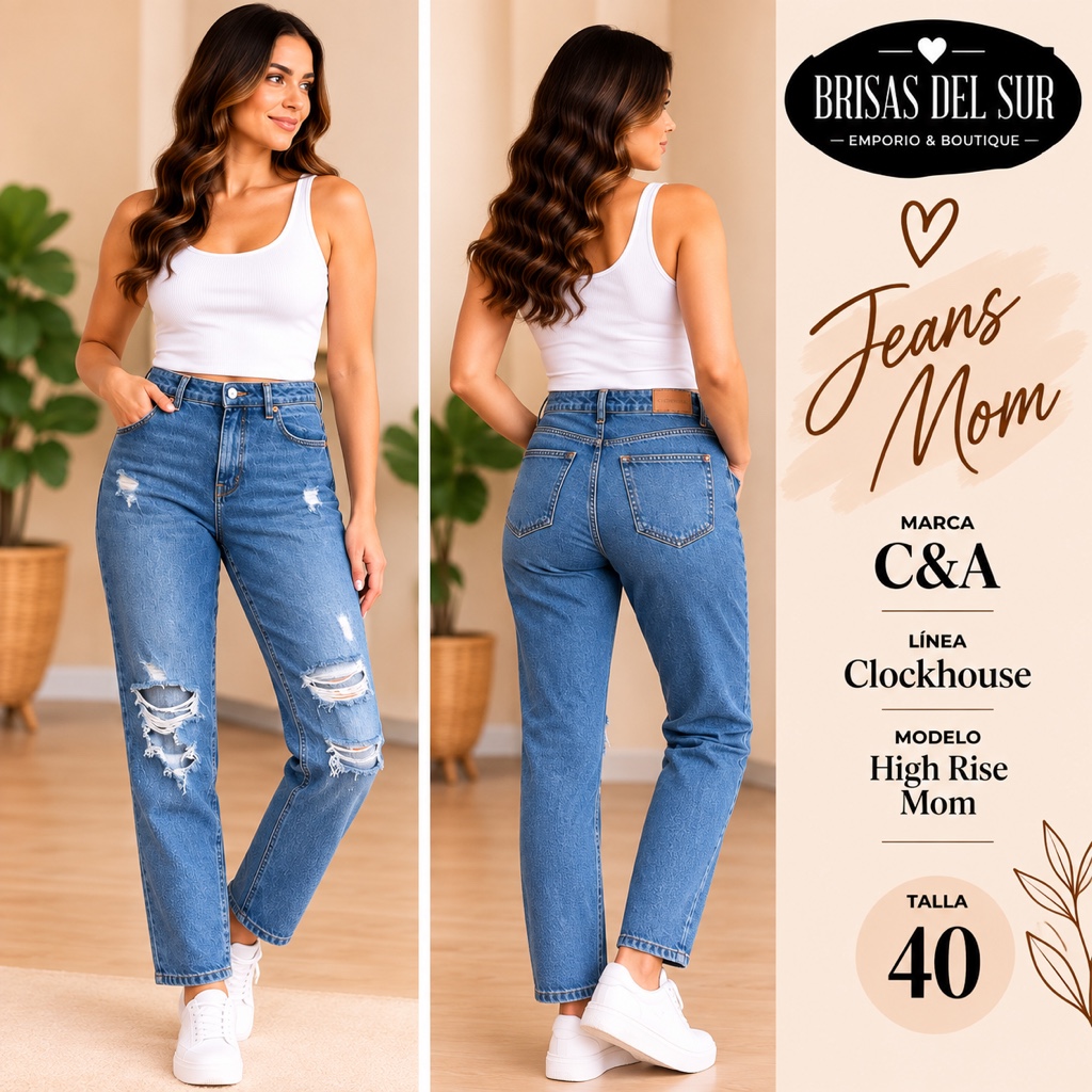 C&A jeans azul mom