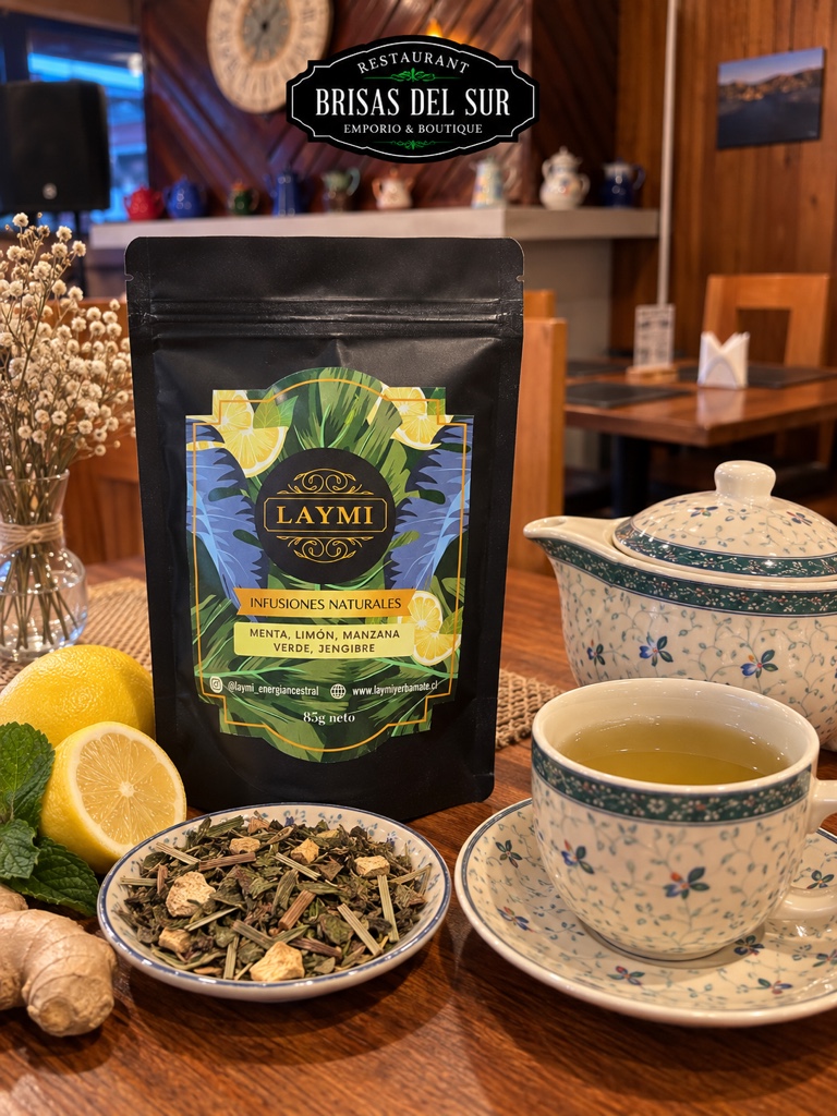 Té verde, menta, limón, manzana verde y jengibre