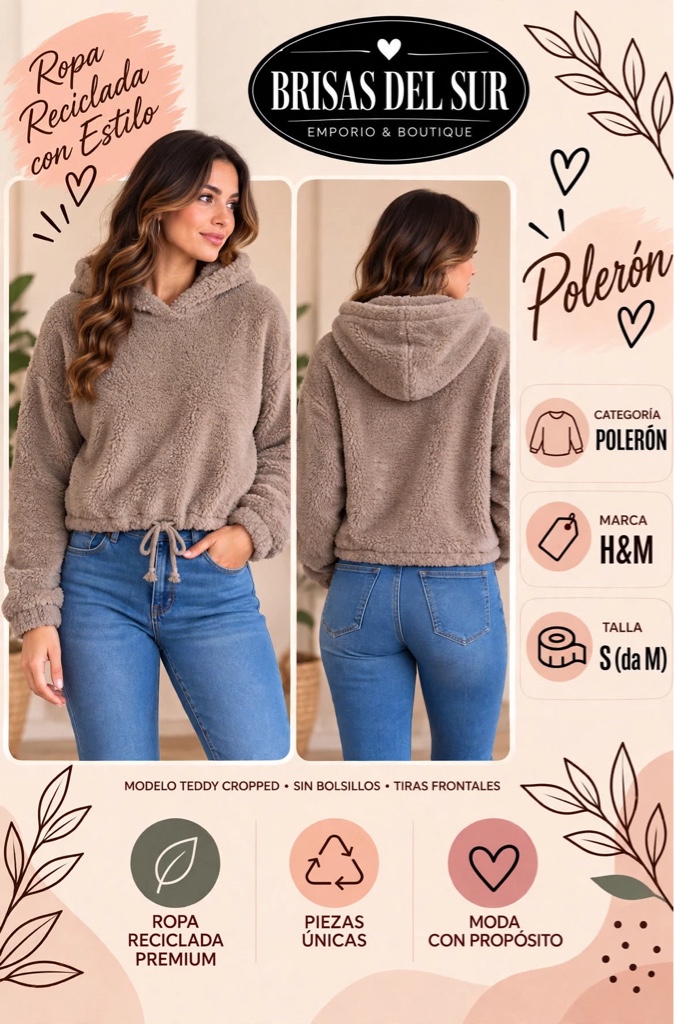 H&M polerón teddy café