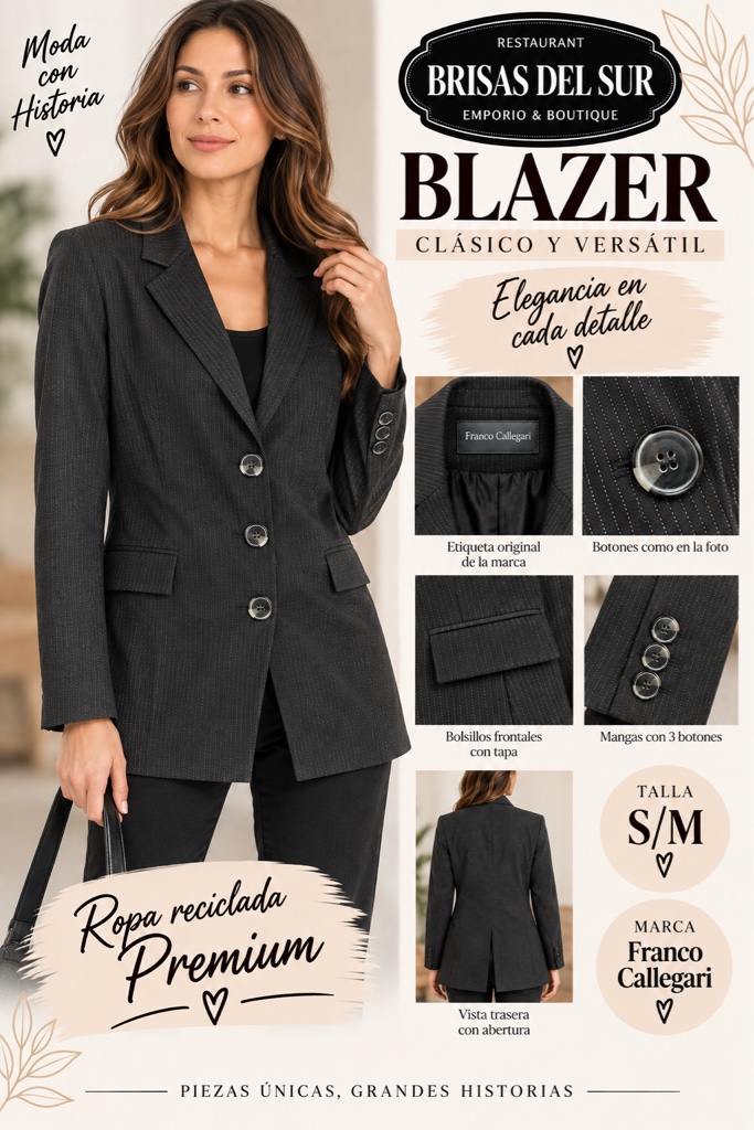 Franco Cleggari blazer negro