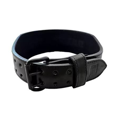 Cinturon negro de cuero 10mm con ebilla