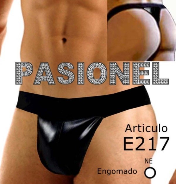 Tanga Ecocuero Negra Pasionel