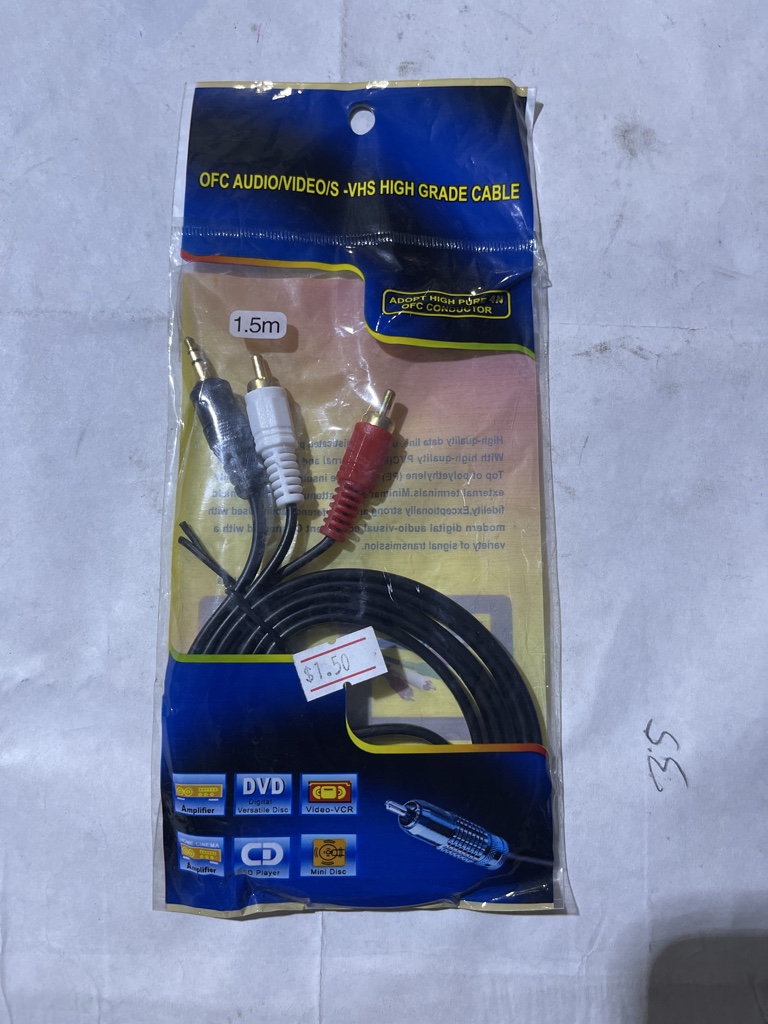 Cable audio/video RCA 1.5m