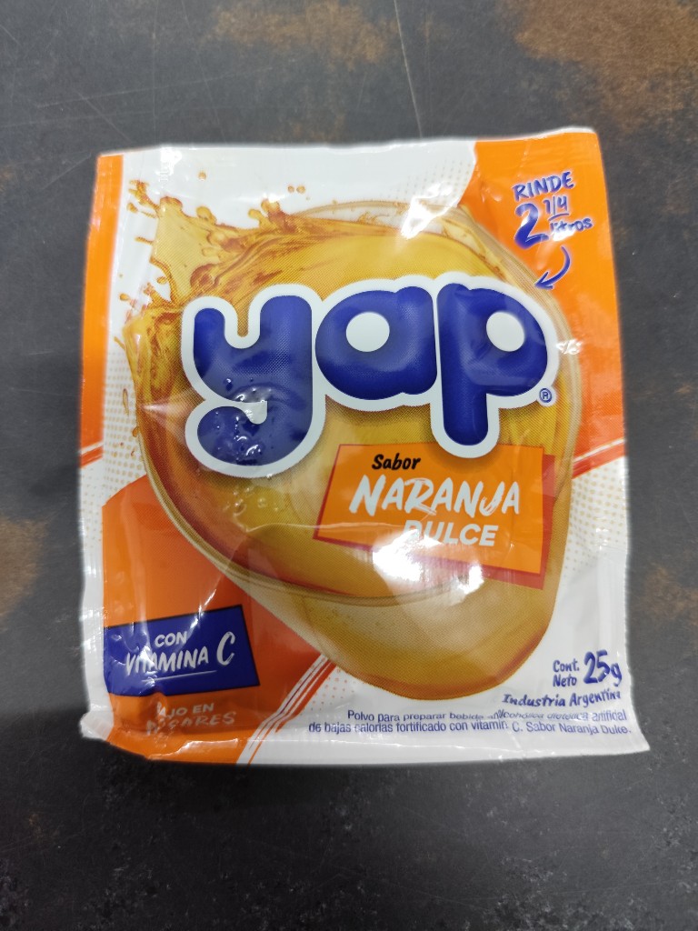 Jugos en sobre - Yap naranja dulce