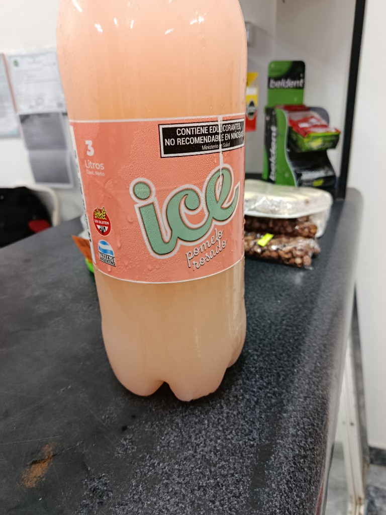 Gaseosa ice pomelo rosado por tres l