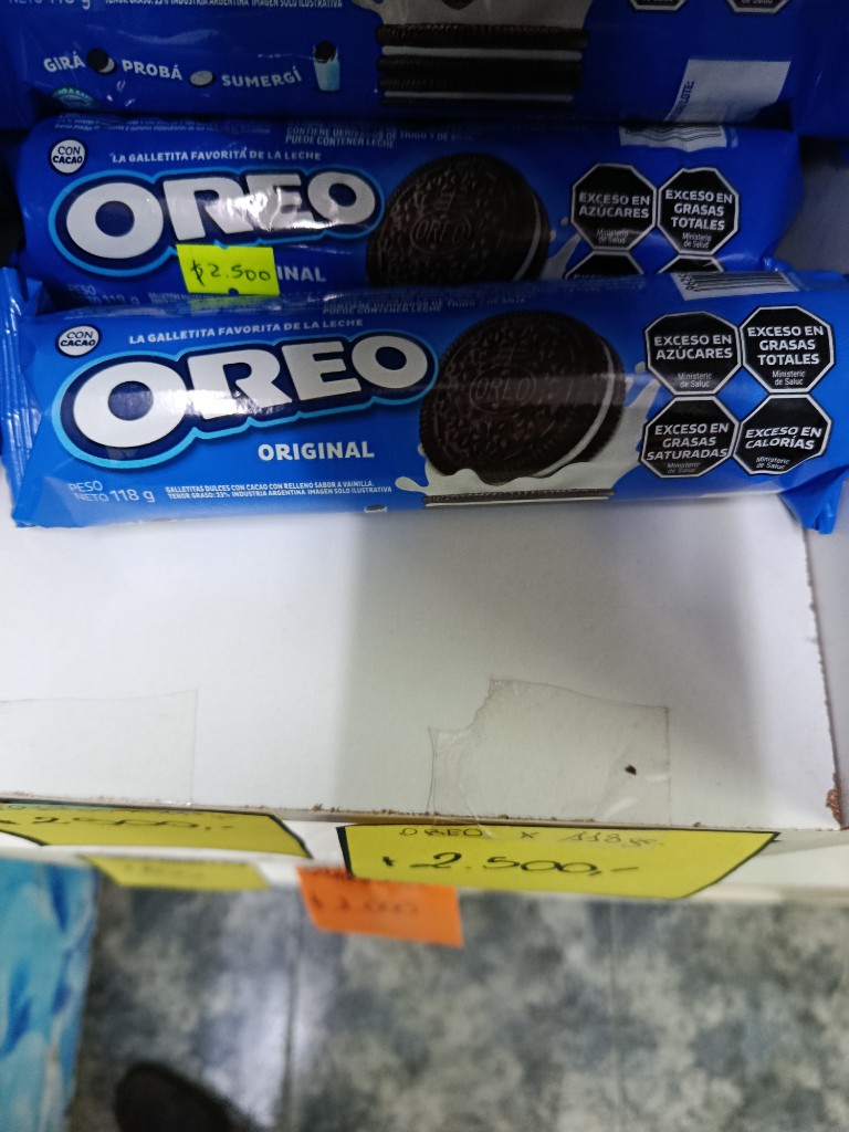 Galletas dulces oreo por 118 gramos