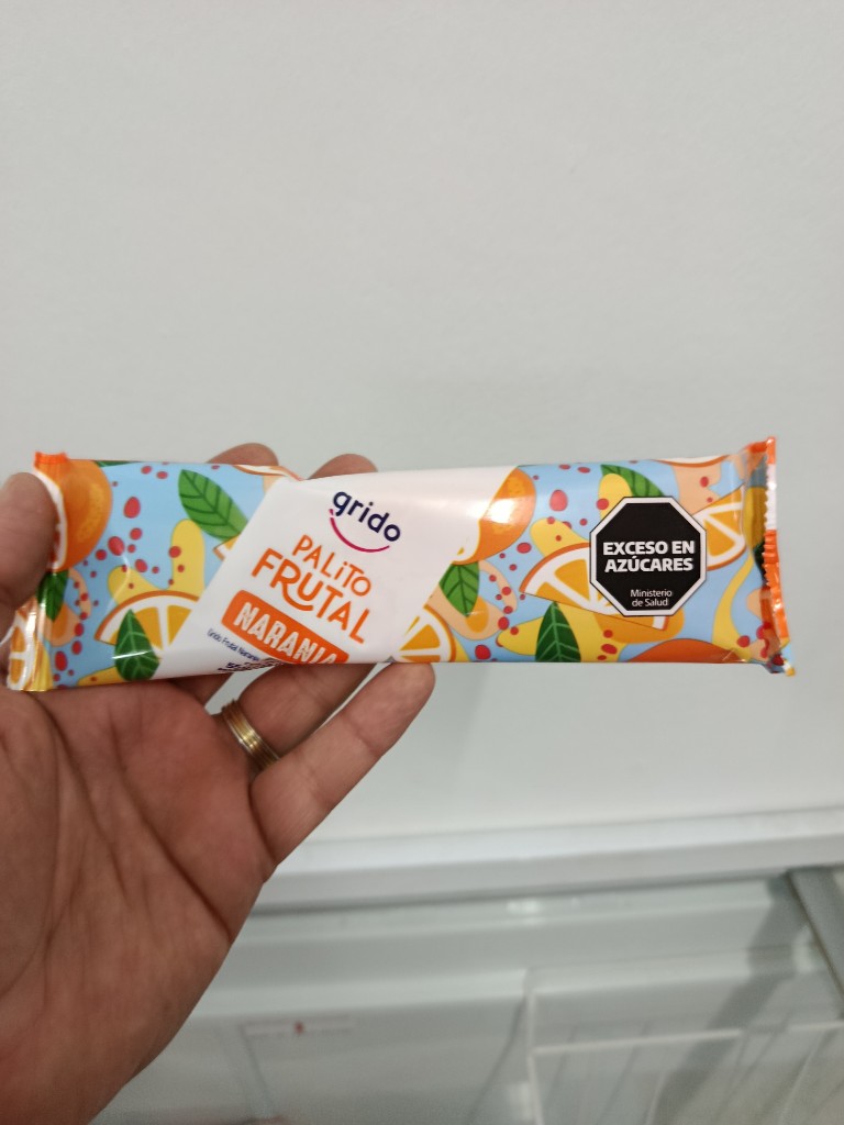 Helado grido palito frutal naranja por unidad