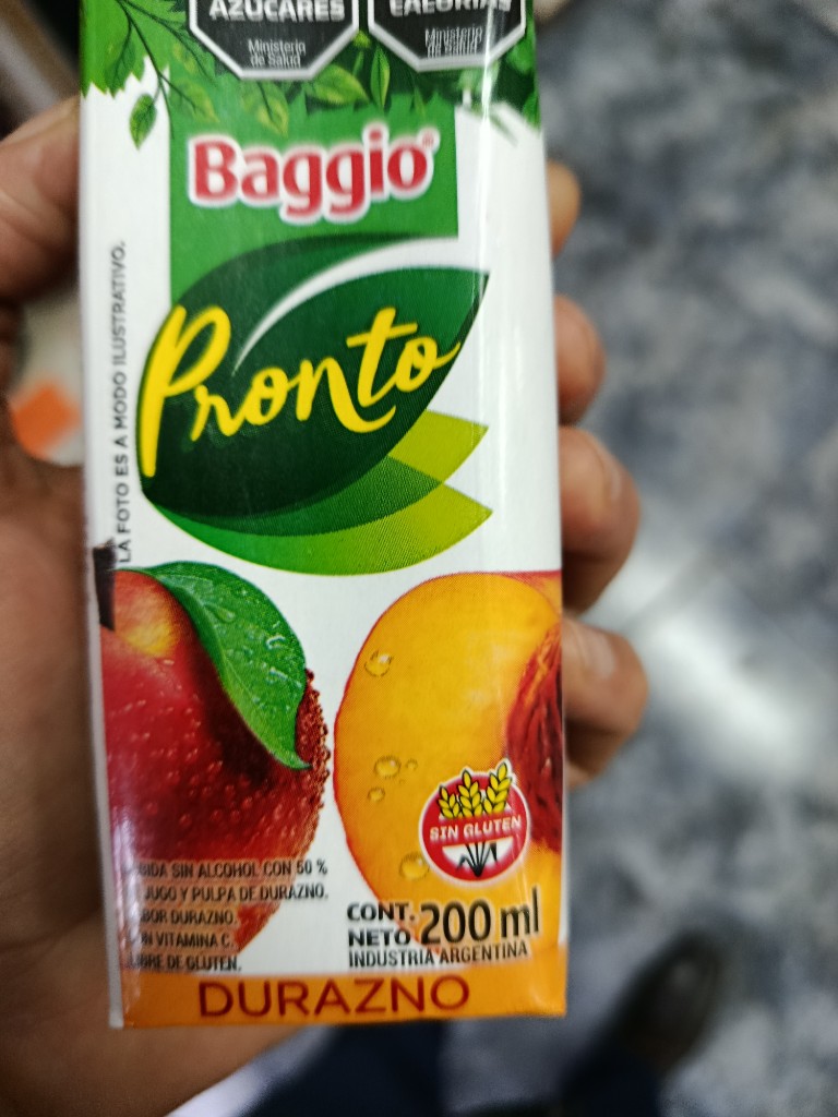Jugo baggio durazno por 200 ML