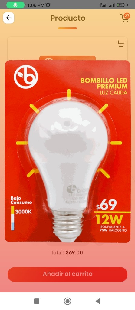 bombillo led 12w