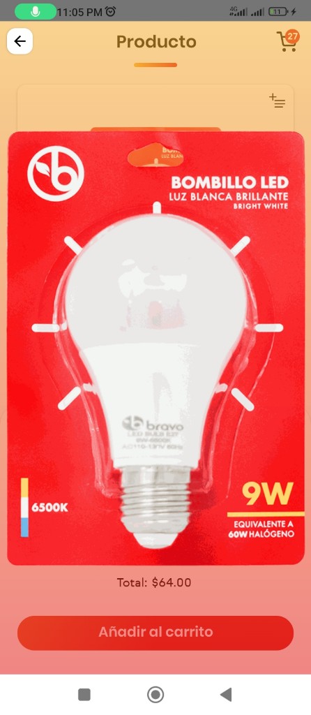 bombillo led 9w