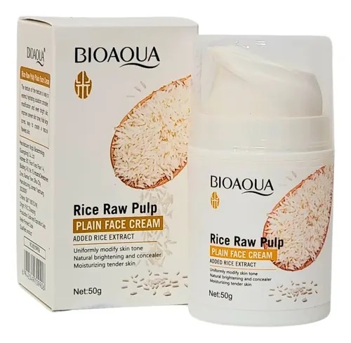 Crema Facial De Pulpa Cruda De Arroz Bioaqua Momento De Aplicación Día/noche Tipo De Piel Todo Tipo De Piel