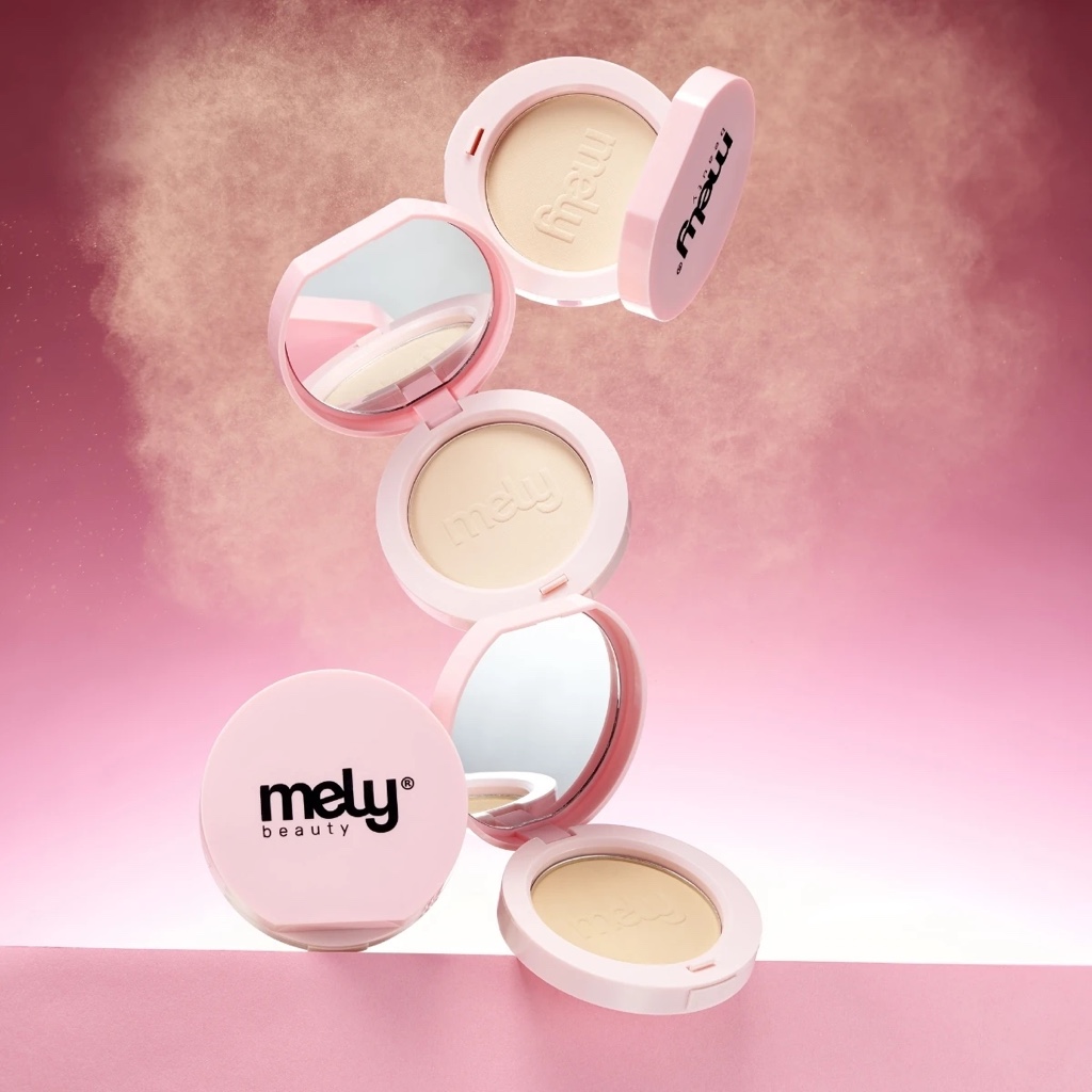 Mely Beauty polvo compacto rosa