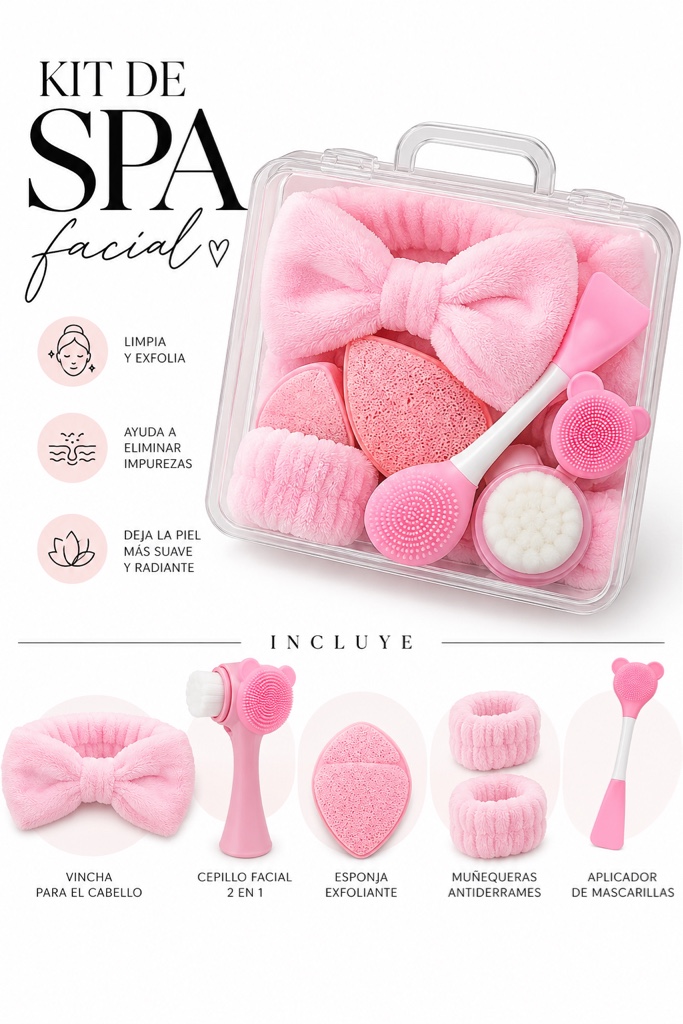 Kit Spa Facial rosa