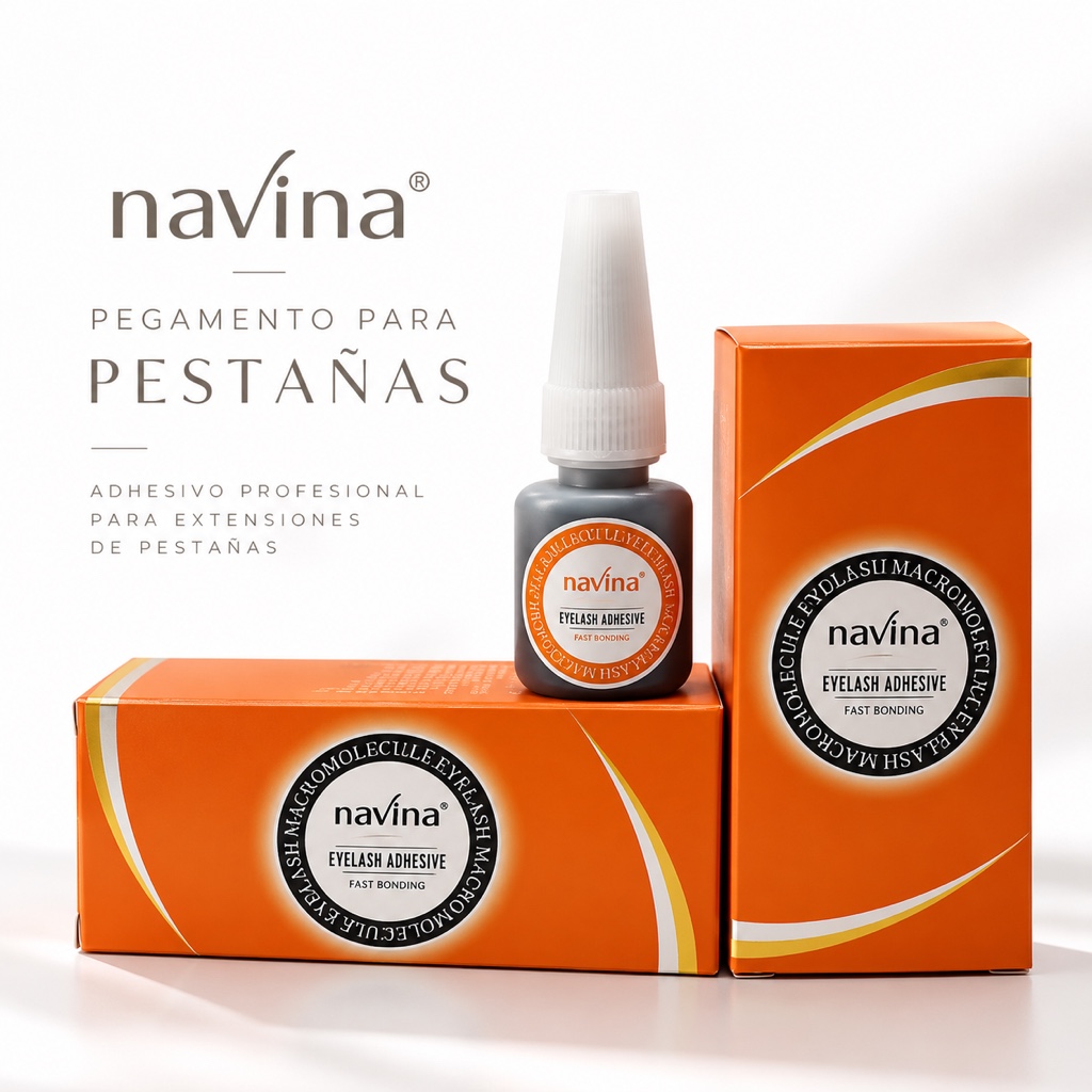 Navina adhesivo pestañas naranja