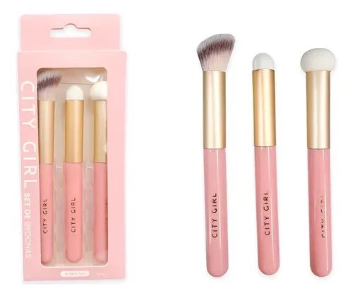 City Girl set brochas rosa