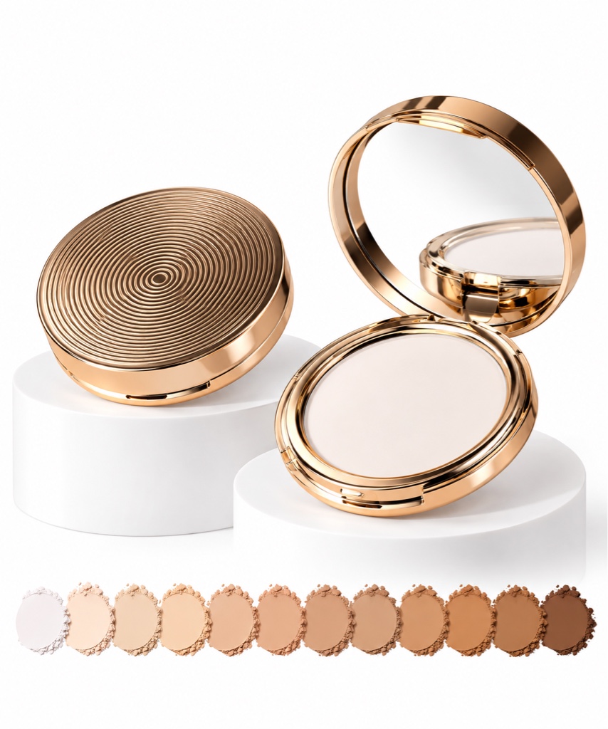 Polvo compacto dorado