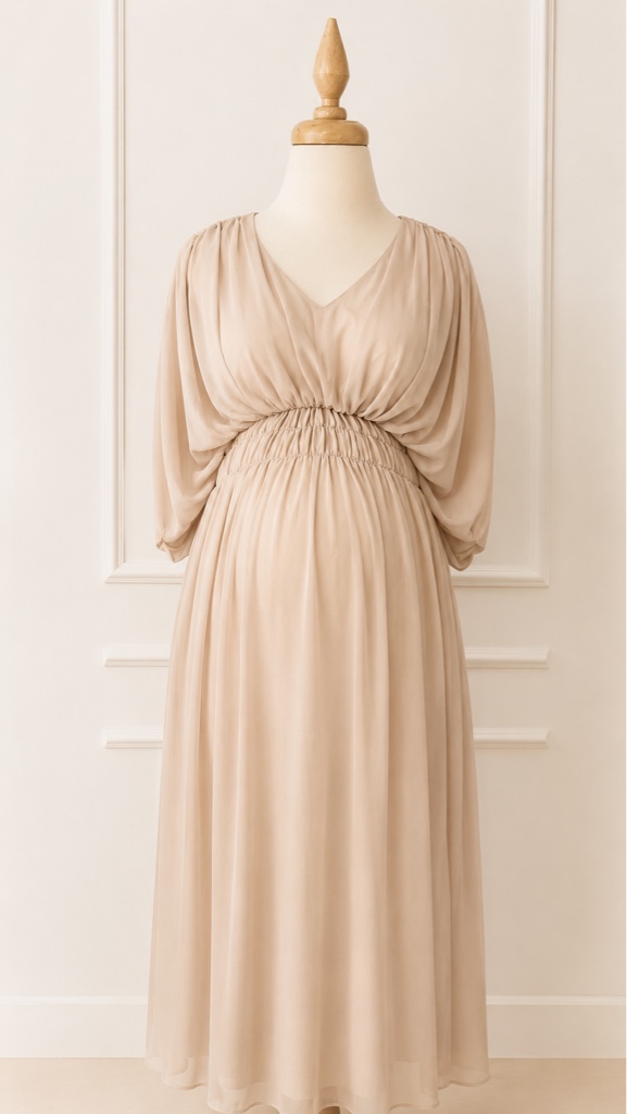 VESTIDO CREMA MANGAS