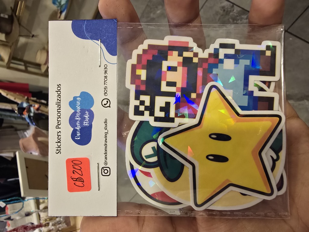 Stickers waterproof Super Mario (pack 5)